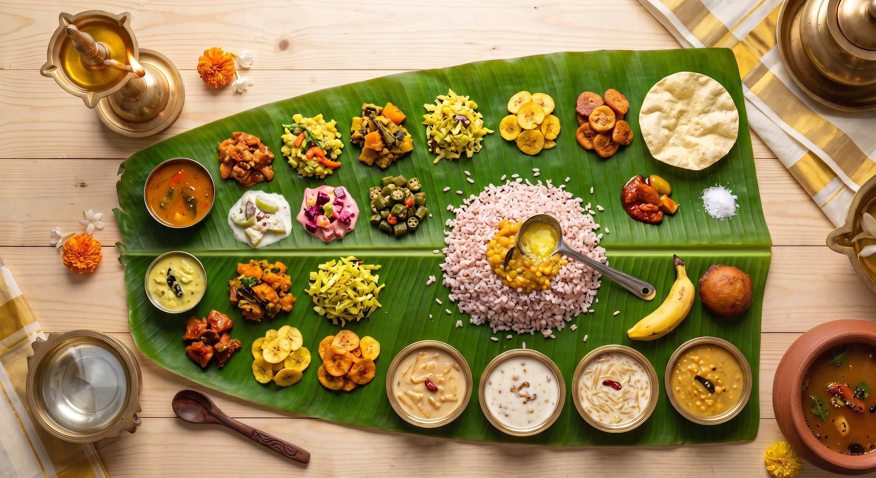 Grand Onam Sadhya Feast (26 Items) — Onam Sadya by Kozhikode Star Restaurant in Manama, Bahrain
