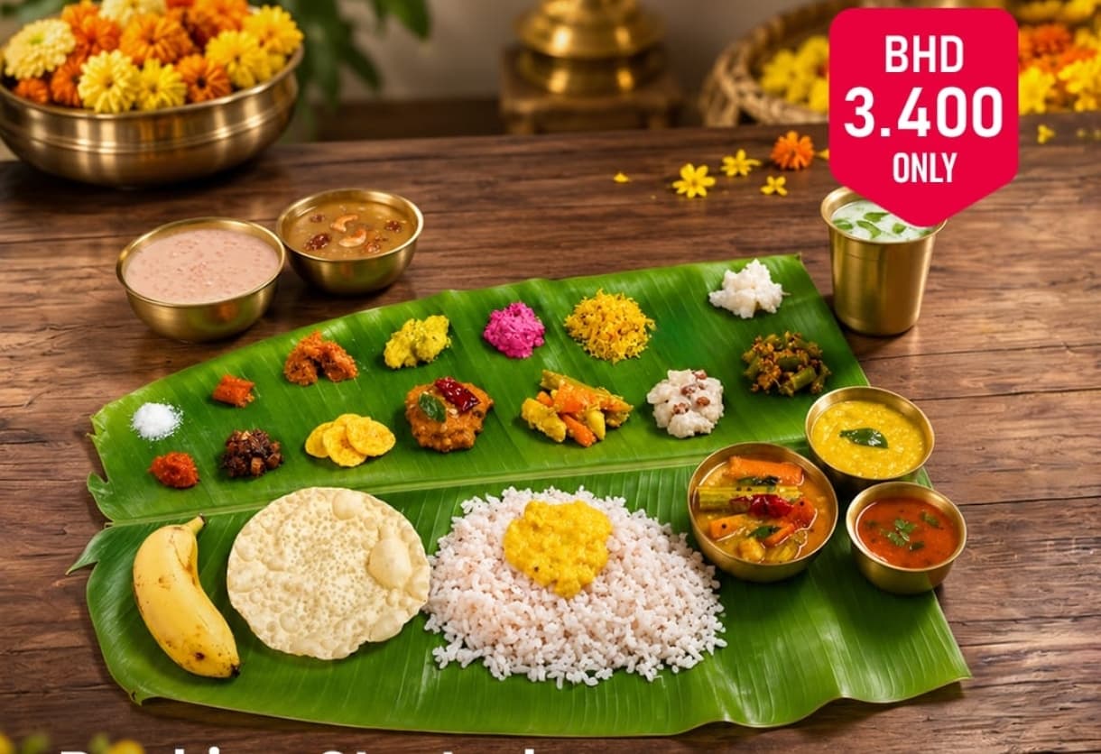 Grand Onam Sadhya(25 Traditional Items) — Onam Sadya by Mallu Tiffin House in Hoora, Bahrain