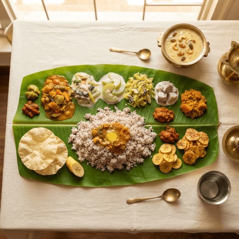 Grand Onam Sadya (28 Dishes and 2 Payasam) — Onam Sadya by Curry Chatty Restaurant in Gudaibiya, Bahrain