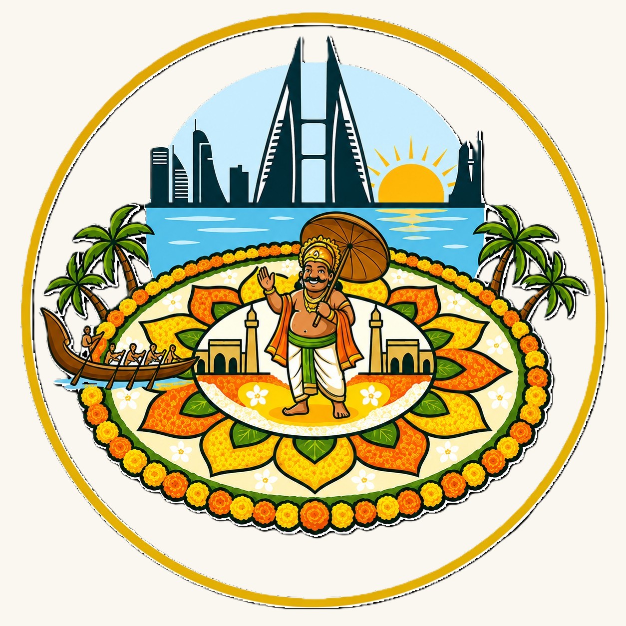 Onam 973 Logo — Kerala Onam celebration for Bahrain Malayalis